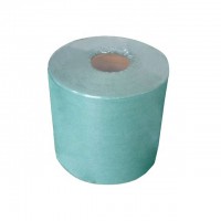 Good absorbency 55%Woodpulp +45% Polyester lint free Non Woven Fabric Industrial Green Roll